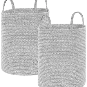 Set di 2 ceste cotone grigio 39 cm SARYK