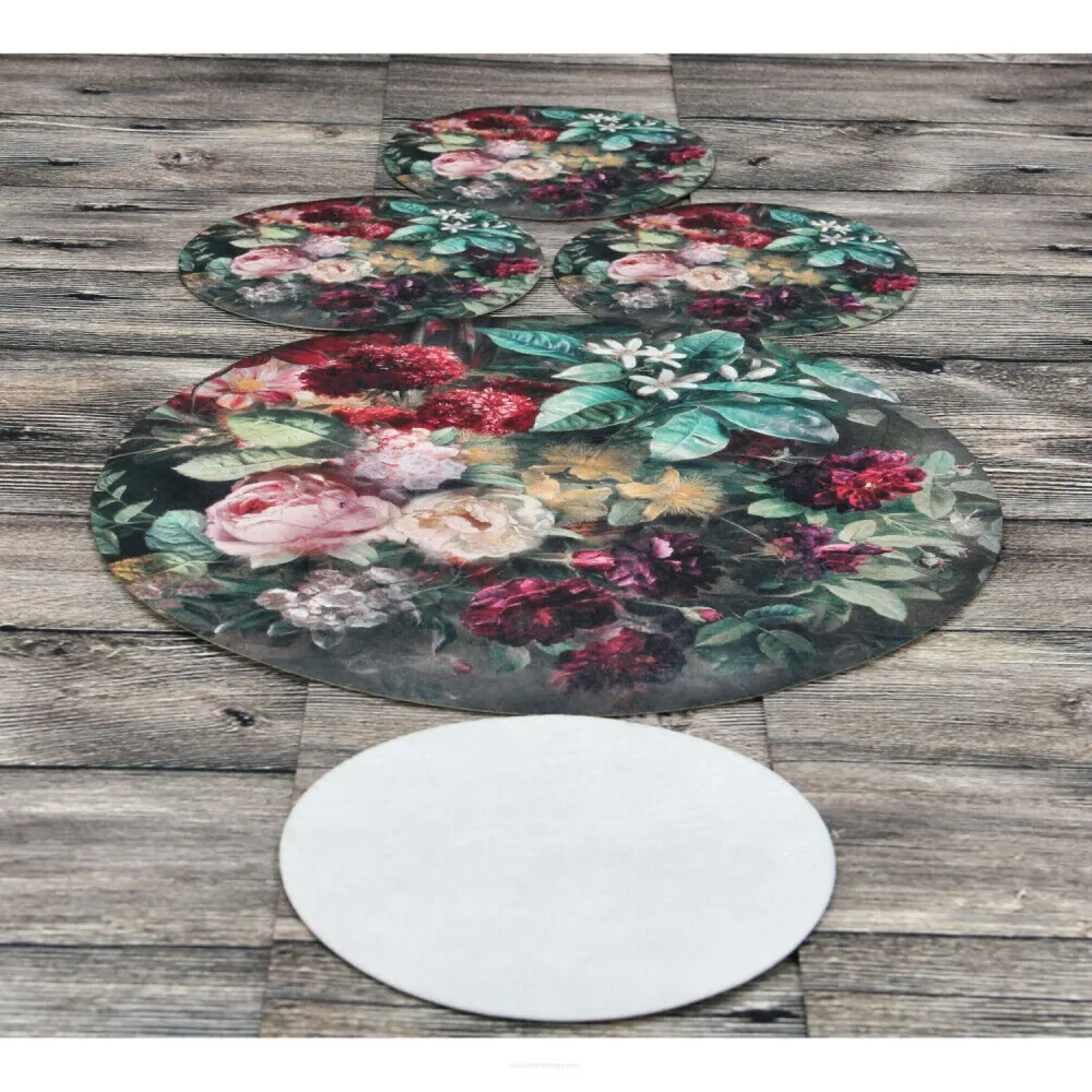 Set round felt table placemats 1 + 4 - BUNCH