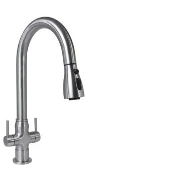Sottopentola Hamat - TNPD-1000 BN - Three Function Pull Down Two Handle Faucet Opacizzato Nickel
